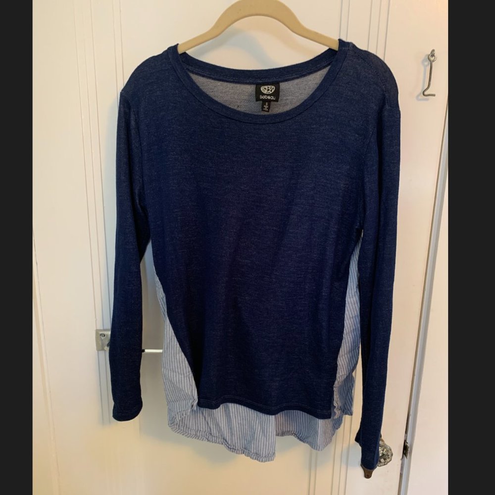 Bobeau Mixed Materials Top